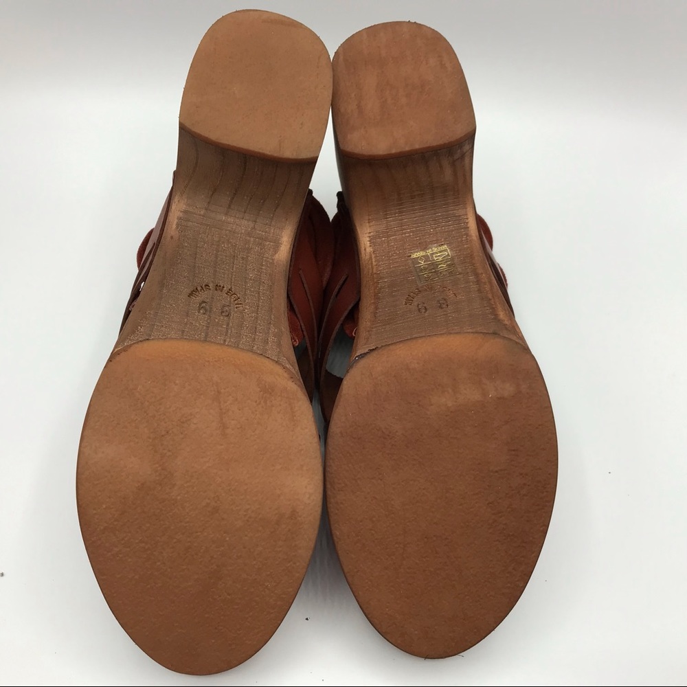 Free People Leather Sandals Emmy Wrap Clogs - Picture 3 of 7